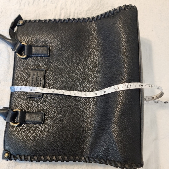 GH Bass & Co Vintage Black Leather Shoulder Handbag Purse - Picture 14 of 16